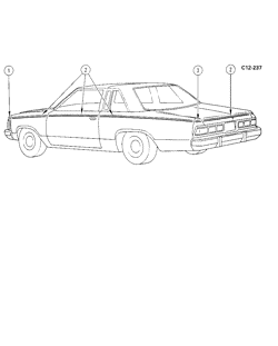 МОЛДИНГИ КУЗОВА-ЛИСТОВОЙ МЕТАЛ Chevrolet Monte Carlo 1978-1978 AW27 STRIPES (D85-Z03)