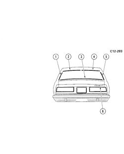 BODY MOLDINGS-SHEET METAL Chevrolet Impala 1979-1979 BL69 REAR MOLDINGS