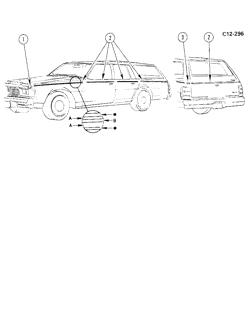 МОЛДИНГИ КУЗОВА-ЛИСТОВОЙ МЕТАЛ Chevrolet Caprice 1979-1979 BN35 STRIPES (W/D84)