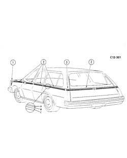 BODY MOLDINGS-SHEET METAL Chevrolet Monte Carlo 1979-1979 A35 STRIPES (W/D84)