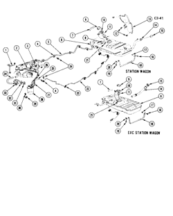 FUEL-EXHAUST-CARBURETION Chevrolet Impala 1978-1981 B FUEL SUPPLY SYSTEMS
