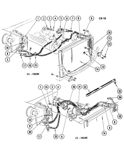 КРЕПЛЕНИЕ КУЗОВА-КОНДИЦИОНЕР-ПРИБОРНЫЙ ЩИТОК Chevrolet Nova 1976-1979 X AIR CONDITIONING REFRIGERATION SYSTEM