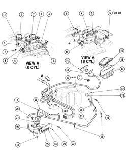 КРЕПЛЕНИЕ КУЗОВА-КОНДИЦИОНЕР-ПРИБОРНЫЙ ЩИТОК Chevrolet Monte Carlo 1976-1976 A AIR CONDITIONING CONTROL SYSTEM