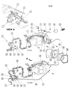 КРЕПЛЕНИЕ КУЗОВА-КОНДИЦИОНЕР-ПРИБОРНЫЙ ЩИТОК Chevrolet Impala 1976-1976 B AIR CONDITIONING CONTROL SYSTEM