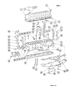 MOTEUR 6 CYLINDRES Chevrolet Malibu 1976-1979 250 L6 ENGINE - PART III (WITH INTEGRAL CYL HEAD & MANIFOLD)