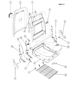 REAR GLASS SEAT PARTS ADJUSTER Pontiac Bonneville 1976-1977 PASSENGER RECLINING SEAT HARDWARE (AQ9)