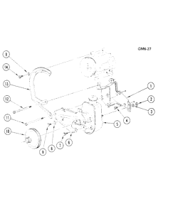 FRONT SUSPENSION STEERING Chevrolet Camaro 1978-1980 231 POWER STEERING PUMP MOUNTING (W/A.I.R.)