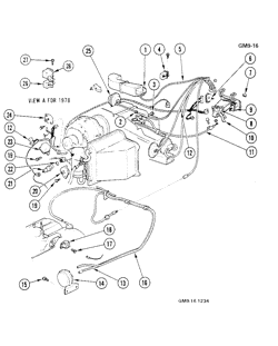 МОЛДИНГИ КУЗОВА-КОНДИЦИОНЕР-ПРИБОРНЫЙ ЩИТОК Pontiac Sunbird 1976-1978 HM AIR CONDITIONING CONTROLS