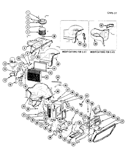 КРЕПЛЕНИЕ КУЗОВА-КОНДИЦИОНЕР-ПРИБОРНЫЙ ЩИТОК Chevrolet Malibu 1978-1981 A HEATER & AIR CONDITIONING MODULE