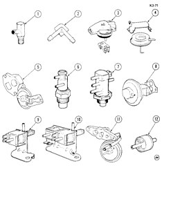 FUEL-EXHAUST-CARBURETION Cadillac Commercial Chassis 1976-1981 EMISSION CONTROL DEVICES