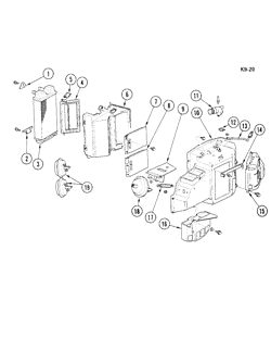 BODY MTG.-AIR COND.-INST. CLUSTER Cadillac Commercial Chassis 1976-1976 C,D,E,Z AIR CONDITIONING HEATER