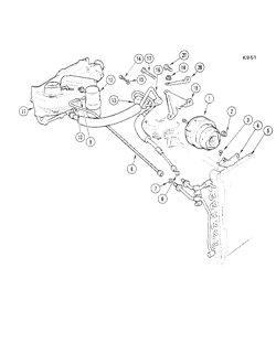 КРЕПЛЕНИЕ КУЗОВА-КОНДИЦИОНЕР-ПРИБОРНЫЙ ЩИТОК Cadillac Fleetwood Brougham 1980-1981 C,D,Z AIR CONDITIONING REFRIGERATION SYSTEM