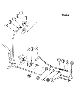 FREINS Chevrolet Monte Carlo 1982-1988 G SHIFT CONTROL/AUTOMATIC TRANSMISSION/PARK LOCK (D55)
