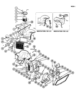 КРЕПЛЕНИЕ КУЗОВА-КОНДИЦИОНЕР-АУДИОСИСТЕМА Chevrolet Monte Carlo 1982-1987 G A/C & HEATER MODULE ASM