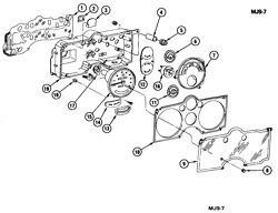 КРЕПЛЕНИЕ КУЗОВА-КОНДИЦИОНЕР-АУДИОСИСТЕМА Chevrolet Cavalier 1982-1988 J CLUSTER ASM/INSTRUMENT PANEL (EXC GAGES)