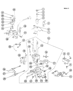FREINS Buick Skylark 1982-1982 X SHIFT CONTROL/AUTOMATIC TRANSMISSION FLOOR