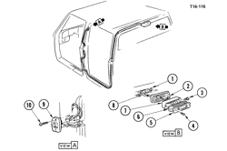 BODY MOUNTING-AIR CONDITIONING-AUDIO/ENTERTAINMENT Lt Truck GMC K25/K2500 SUBURBAN 4WD 1985-1986 CK(03-43) LAMP/CARGO