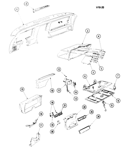 DOORS-REGULATORS-WINDSHIELD-WIPER-WASHER Chevrolet Corvette 1978-1982 Y INSTRUMENT PANEL PART I