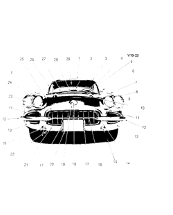 ДВЕРИ - РЕГУЛЯТОРЫ - ВЕТРОВОЕ СТЕКЛО - СТЕКЛООЧИСТИТЕЛЬ Chevrolet Corvette 1958-1960 EXTERIOR VIEW