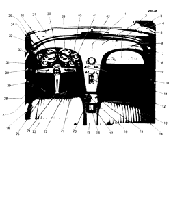 DOORS-REGULATORS-WINDSHIELD-WIPER-WASHER Chevrolet Corvette 1963-1967 Y INSTRUMENT PANEL