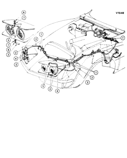 ДВЕРИ - РЕГУЛЯТОРЫ - ВЕТРОВОЕ СТЕКЛО - СТЕКЛООЧИСТИТЕЛЬ Chevrolet Corvette 1969-1971 Y HEADLAMP WASHER SYSTEM