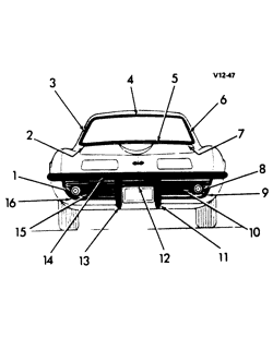 МОЛДИНГИ КУЗОВА-ЛИСТОВОЙ МЕТАЛ Chevrolet Corvette 1968-1969 Y FRONT MOLDINGS