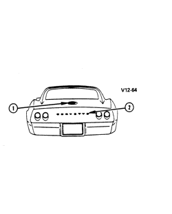 МОЛДИНГИ КУЗОВА-ЛИСТОВОЙ МЕТАЛ Chevrolet Corvette 1974-1975 Y REAR MOLDING