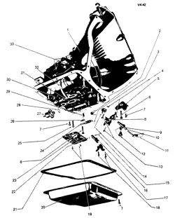 АВТОМАТИЧЕСКАЯ КОРОБКА ПЕРЕДАЧ (1968 - 1982) Chevrolet Corvette 1962-1967 ALUMINUM POWERGLIDE TRANSMISSION CASE AND LINKAGE