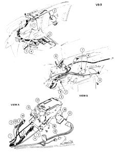 МОНТАЖ КУЗОВА - КОНДИЦИОНЕР - ПРИБОРНЫЙ ЩИТОК Chevrolet Corvette 1968-1968 Y AIR CONDITIONING CONTROL SYSTEM