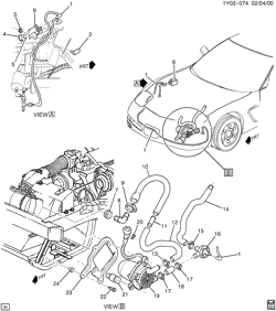 FUEL SYSTEM-EXHAUST-EMISSION SYSTEM Chevrolet Corvette 2000-2004 Y A.I.R. PUMP & RELATED PARTS PART 2 PUMP & MOUNTING
