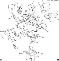 INTERIOR TRIM-FRONT SEAT TRIM-SEAT BELTS Buick Lesabre 2001-2005 HP SEAT ASM/PASSENGER-MANUAL LUMBAR(AM6,A51,EXC (AG2))