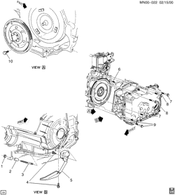 4-CYLINDER ENGINE Chevrolet Malibu 1997-1999 N COVER/TRANSMISSION CONVERTER (LD9/2.4T)