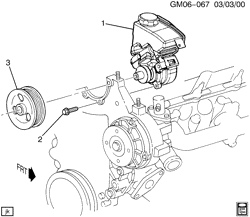 ПЕРЕДН. ПОДВЕКА, УПРАВЛ. Chevrolet Monte Carlo 2006-2007 W STEERING PUMP MOUNTING (LZE/3.5K,LZ4/3.5N)
