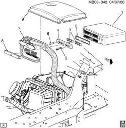 FUEL SYSTEM-EXHAUST-EMISSION SYSTEM Buick Rendezvous 2002-2005 B P.C.M. MODULE & WIRING HARNESS (LA1/3.4E)