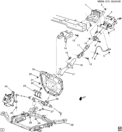 FRONT SUSPENSION-STEERING Buick Rendezvous 2002-2007 B STEERING SYSTEM & RELATED PARTS
