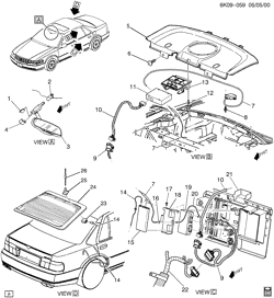 BODY MOUNTING-AIR CONDITIONING-AUDIO/ENTERTAINMENT Cadillac Seville 2000-2000 KS,KY COMMUNICATION SYSTEM ONSTAR(UE1)