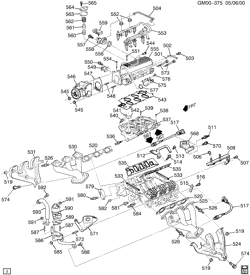 6-ЦИЛИНДРОВЫЙ ДВИГАТЕЛЬ Pontiac Firebird 2000-2002 F ENGINE ASM-3.8L V6 PART 5 MANIFOLDS & FUEL RELATED PARTS (L36/3.8K)