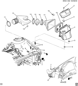 FUEL SYSTEM-EXHAUST-EMISSION SYSTEM Cadillac Deville 2000-2004 KS,KY AIR INTAKE SYSTEM