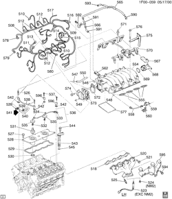 MOTOR 8 CILINDROS Chevrolet Camaro 2001-2002 F ENGINE ASM-5.7L V8 PART 5 MANIFOLDS AND FUEL RELATED PARTS (LS1/5.7G)