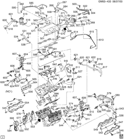 MOTOR 6 CILINDROS Chevrolet Impala 2000-2001 W69 ENGINE ASM-3.1L V6 PART 5 MANIFOLDS & FUEL RELATED PARTS (LG8/3.1J)