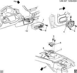 BODY MOUNTING-AIR CONDITIONING-AUDIO/ENTERTAINMENT Chevrolet Cavalier 2000-2000 J AUDIO SYSTEM