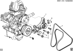 СИСТЕМА ОХЛАЖДЕНИЯ-РЕШЕТКА-МАСЛЯНАЯ СИСТЕМА Chevrolet Monte Carlo 1998-1998 W PULLEYS & BELTS/ACCESSORY DRIVE (L36/3.8K)