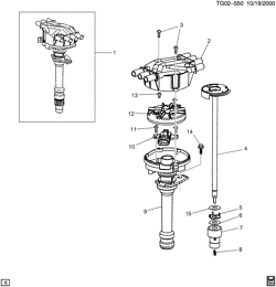 STARTER-GENERATOR-IGNITION-ELECTRICAL-LAMPS Lt Truck GMC JIMMY 2WD 1996-1999 ST DISTRIBUTOR/IGNITION (L35/4.3W,LF6/4.3X)