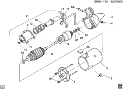 STARTER-GENERATOR-IGNITION-ELECTRICAL-LAMPS Buick Skylark 1996-1997 N STARTER MOTOR (SERIES SD205/101) (L82/3.1M)