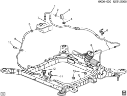FRONT SUSPENSION-STEERING Cadillac Hearse/Limousine 2002-2004 KS,KY STEERING PUMP LINES (LHD)
