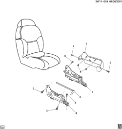 REAR GLASS-SEAT PARTS-ADJUSTER Buick Century 1999-2000 W ADJUSTER ASM/SEAT DRIVER MANUAL