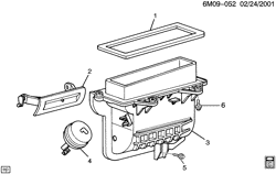 BODY MOUNTING-AIR CONDITIONING-AUDIO/ENTERTAINMENT Cadillac Seville 1994-1997 EK AIR INLET
