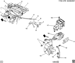 FUEL SYSTEM-EXHAUST-EMISSION SYSTEM Chevrolet Corvette 1994-1994 Y ACCELERATOR CONTROL-V8(LT1)