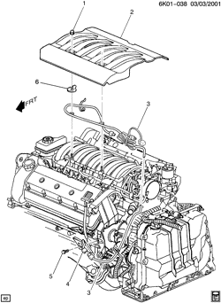 COOLING SYSTEM-GRILLE-OIL SYSTEM Cadillac Deville 2001-2004 KS,KY ENGINE BLOCK HEATER (K05)