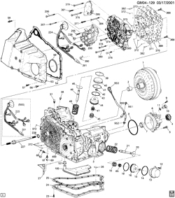 BRAKES Buick Rendezvous 2002-2006 BT AUTOMATIC TRANSMISSION (M76) PART 1 (4T65-E) CASE & RELATED PARTS